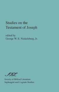 Studies on the Testament of Joseph (Septuagint and Cognate Studies)