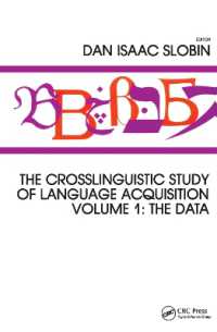 The Crosslinguistic Study of Language Acquisition : Volume 1: the Data