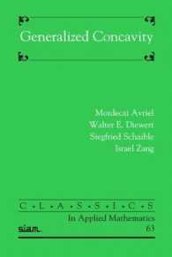Generalized Concavity (Classics in Applied Mathematics)
