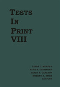 Tests in Print VIII : An Index to Tests, Test Reviews, and the Literature on Specific Tests (Tests in Print)