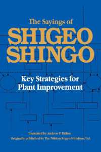 The Sayings of Shigeo Shingo : Key Strategies for Plant Improvement