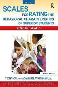 Scales for Rating the Behavioral Characteristics of Superior Students : Technical and Administration Manual （3RD）