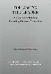 Following the Leader : A Guide for Planning Founding Director Transition