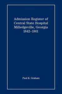 Admission Register of Central State Hospital, Milledgeville, Georgia, 1842-1861