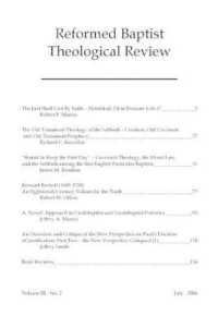 Reformed Baptist Theological Review III : 2