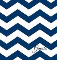 Modern Jen Guest Book and Anniversary Journal : Navy Chevron