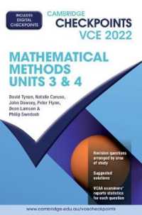Cambridge Checkpoints VCE Mathematical Methods Units 3&4 2022 (Cambridge Checkpoints)