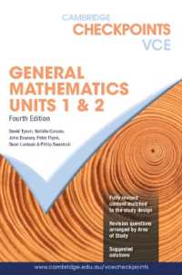 Cambridge Checkpoints VCE General Mathematics Units 1&2 (Cambridge Checkpoints) （4TH）