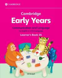 Cambridge Early Years Communication and Language for English as a First Language Learner's Book 3A : Early Years International (Cambridge Early Years)