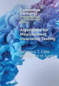 Algorithms for Measurement Invariance Testing : Contrasts and Connections (Elements in Research Methods for Developmental Science)