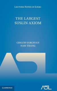 The Largest Suslin Axiom (Lecture Notes in Logic)
