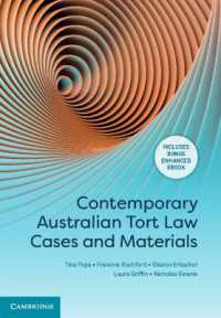 現代オーストラリア不法行為法：判例・資料集<br>Contemporary Australian Tort Law Cases and Materials