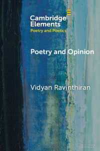 Poetry and Opinion (Elements in Poetry and Poetics)