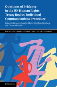 Questions of Evidence in the UN Human Rights Treaty Bodies' Individual Communications Procedure (Studies on International Courts and Tribunals)