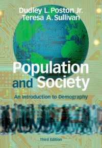 Population and Society : An Introduction to Demography （3RD）