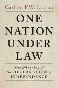 法の下の１つの国家：アメリカ独立宣言の意味<br>One Nation under Law : The Meaning of the Declaration of Independence