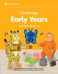 Cambridge Early Years Learner's Book 1A : Early Years International (Cambridge Early Years)