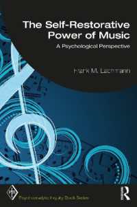 The Self-Restorative Power of Music : A Psychological Perspective (Psychoanalytic Inquiry Book Series)
