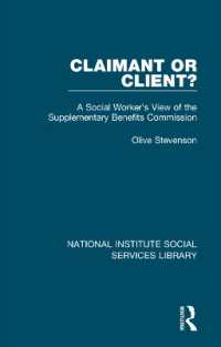 Claimant or Client? : A Social Worker's View of the Supplementary Benefits Commission (National Institute Social Services Library)
