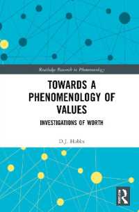 価値の現象学<br>Towards a Phenomenology of Values : Investigations of Worth (Routledge Research in Phenomenology)