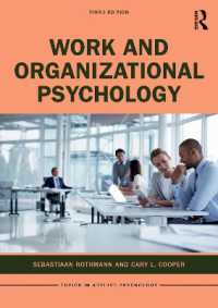 労働・組織心理学（第３版）<br>Work and Organizational Psychology (Topics in Applied Psychology) （3RD）