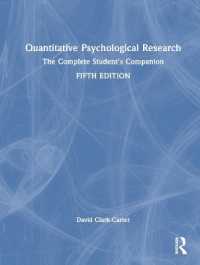 Quantitative Psychological Research : The Complete Student's Companion （5TH）