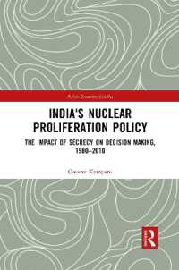 India's Nuclear Proliferation Policy : The Impact of Secrecy on Decision Making, 1980-2010 (Asian Security Studies)