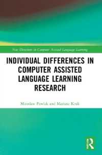 Individual differences in Computer Assisted Language Learning Research (New Directions in Computer Assisted Language Learning)