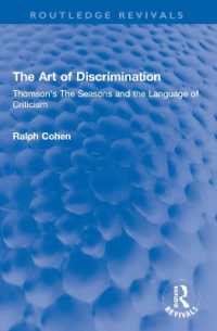 The Art of Discrimination : Thomson's the Seasons and the Language of Criticism (Routledge Revivals)