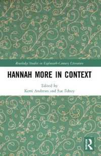 Hannah More in Context (Routledge Studies in Eighteenth-century Literature)