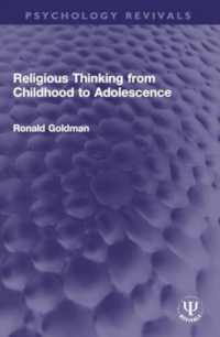 Religious Thinking from Childhood to Adolescence (Psychology Revivals)