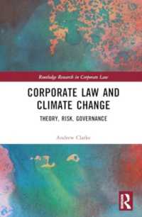 Corporate Law and Climate Change : Theory, Risk, Governance (Routledge Research in Corporate Law)