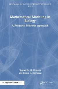 生物学のための数理的モデリング（テキスト）<br>Mathematical Modeling in Biology : A Research Methods Approach (Chapman & Hall/crc Mathematical Biology Series)