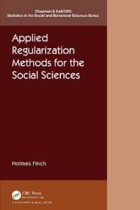 Applied Regularization Methods for the Social Sciences (Chapman & Hall/crc Statistics in the Social and Behavioral Sciences)