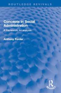 Concepts in Social Administration : A framework for analysis (Routledge Revivals)