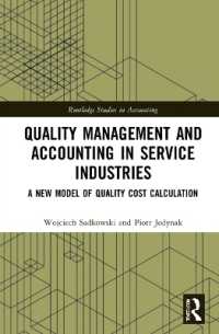Quality Management and Accounting in Service Industries : A New Model of Quality Cost Calculation (Routledge Studies in Accounting)