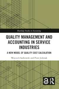 Quality Management and Accounting in Service Industries : A New Model of Quality Cost Calculation (Routledge Studies in Accounting)