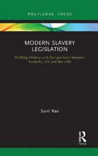 Modern Slavery Legislation : Drafting History and Comparisons between Australia, UK and the USA