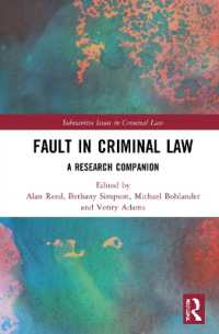 Fault in Criminal Law : A Research Companion (Substantive Issues in Criminal Law)