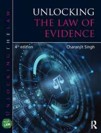 英国証拠法がわかる（第４版）<br>Unlocking the Law of Evidence (Unlocking the Law) （4TH）