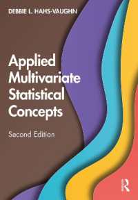 応用多変量統計学の概念（テキスト・第２版）<br>Applied Multivariate Statistical Concepts （2ND）