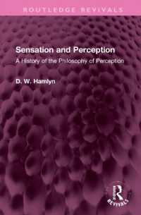 Sensation and Perception : A History of the Philosophy of Perception (Routledge Revivals)