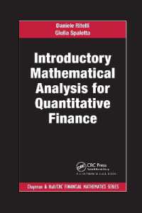 Introductory Mathematical Analysis for Quantitative Finance (Chapman and Hall/crc Financial Mathematics Series)