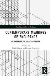 Contemporary Meanings of Endurance : An Interdisciplinary Approach (Routledge Studies in Resilience)
