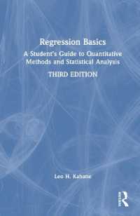 Regression Basics : A Student's Guide to Quantitative Methods and Statistical Analysis （3RD）