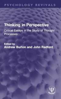 Thinking in Perspective : Critical Essays in the Study of Thought Processes (Psychology Revivals)