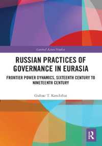 Russian Practices of Governance in Eurasia : Frontier Power Dynamics, Sixteenth Century to Nineteenth Century (Central Asian Studies)