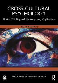 文化横断心理学（第８版）<br>Cross-Cultural Psychology : Critical Thinking and Contemporary Applications （8TH）
