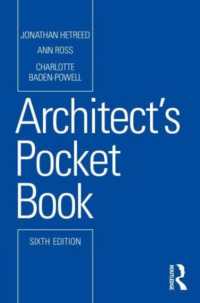 建築学ポケットブック（第６版）<br>Architect's Pocket Book (Routledge Pocket Books) （6TH）