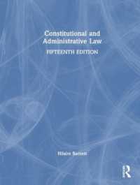 英国憲法・行政法（第１５版）<br>Constitutional and Administrative Law （15TH）